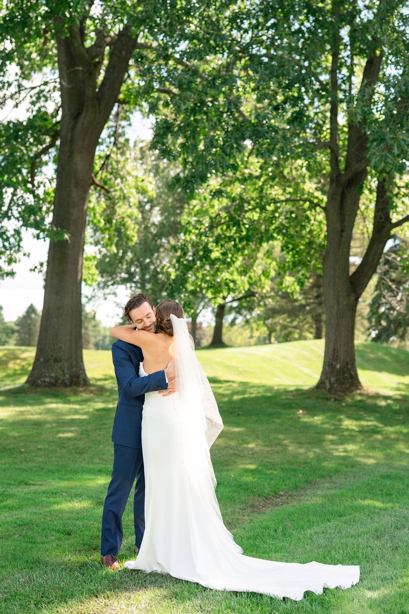 Katie and Dennis under the old trees