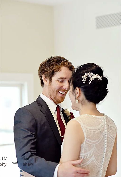 Brian and Yu-ju smiling at each other