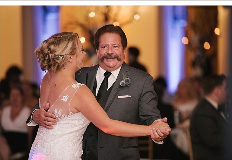 Patricia dancing with her father